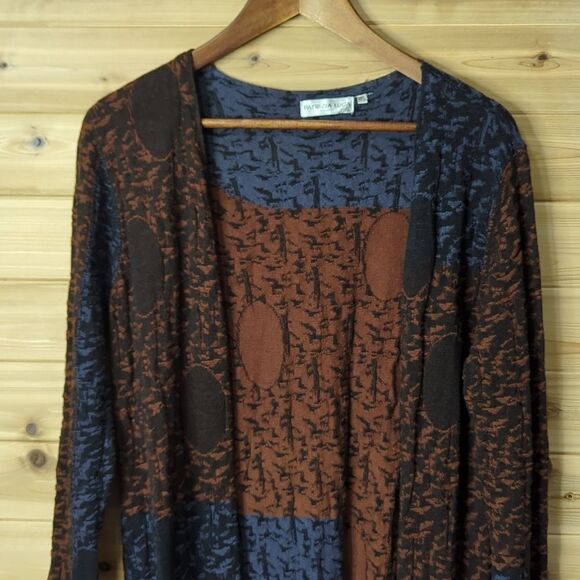Patrizia Luca Sweater Womens M/L Multicolor Open Front Duster Cardigan - Picture 2 of 8